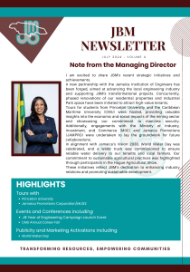 JBM Newsletter - Vol 4 - July 2024 Cover